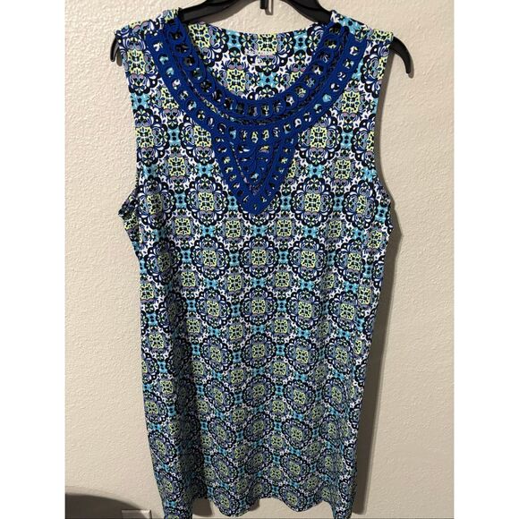 ❤️Kim Rogers Floral Stretch Knit Dress - Picture 1 of 5